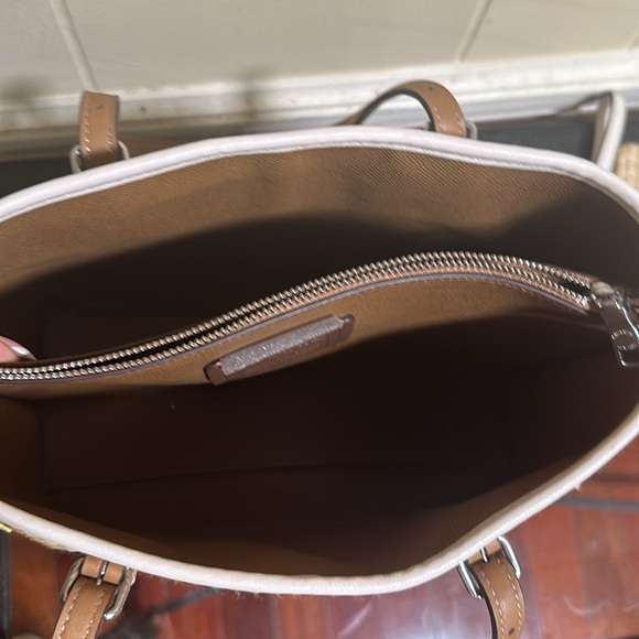 Coach straw floral embroidery purse and wristlet - Picture 3 of 10